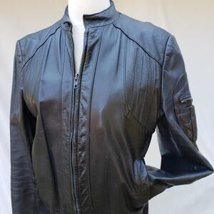 Casablanca Womens Leather Motorcycle Jacket